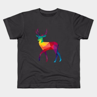 Polygon Deer Kids T-Shirt